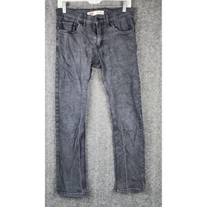 Levi's 511 Slim Jeans Women 16R Grey Faded Stretch Denim 29x28